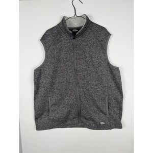 Eddie Bauer Full Zip Performance Sleeveless Fleece Vest Jacket‎ Gray Size 2XL